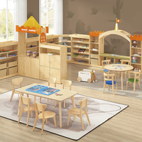 Garderie Kidz Académie Enfants Meubles U Forme En Bois Chaise Set de Table