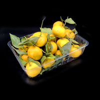 Barquette d'emballage alimentaire jetable en plastique PET pour cerises et raisins, idéale pour les supermarchés et la vente de fruits