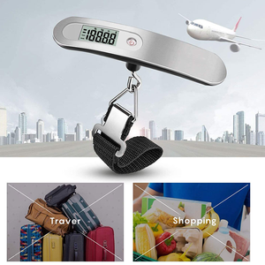 스테인레스 스틸 디지털 교수형 수하물 스케일 50kg 110lb LCD 디스플레이가있는 전자 여행 계량 스케일 - Product Image 6