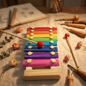 Xilófono de Madera de Primera Calidad, Instrumento Musical de Juguete, Logotipo Personalizado, Ligero, Precio Bajo, TINNY, Ayuda Educativa para Niños de 2 a 4 Años - Product Image 4