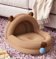 Nichoir pour chat universel quatre saisons semi-fermé, design original, portable, amovible et lavable, articles pour animaux de compagnie