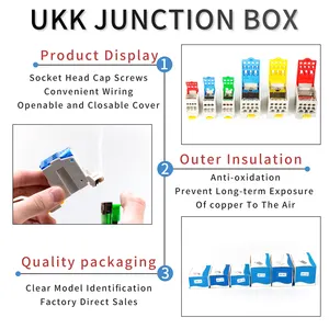 Ukk500a din trilho bloco terminal 1 em 12 saída ver110-illa junção bloco terminal conector