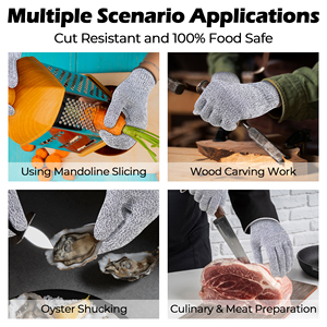 키친 안전 <span class=keywords><strong>FOB</strong></span> DDP 물류 작업 장갑에 대한 PRI 낮은 MOQ 통기성 절단 저항 - Product Image 5