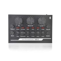 Ensemble de microphones à condensateur Lane V8s Bm800 avec carte son pour studio d'enregistrement, ensemble complet