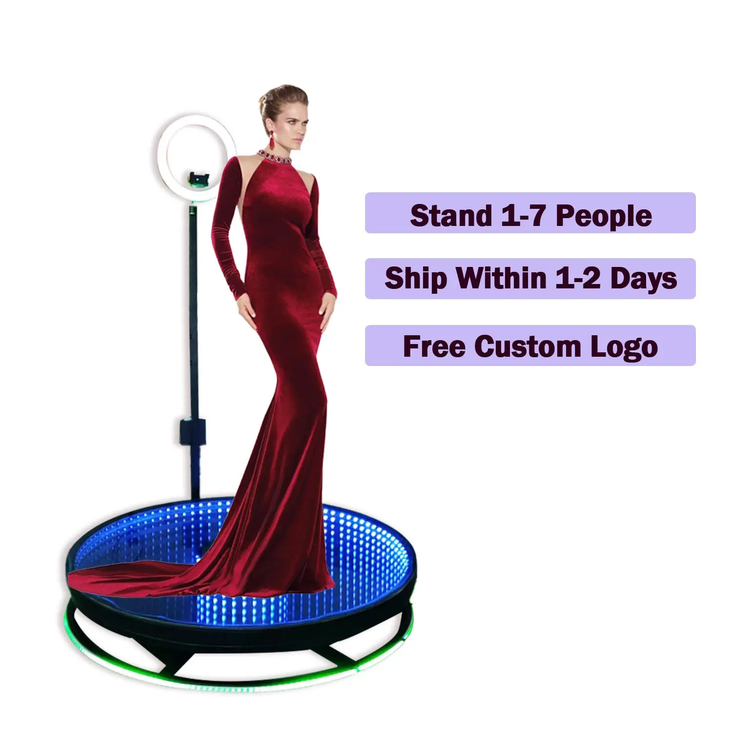 New In 2022 360 Photo Booth With Ring Light 360 Photo Booth Controller With Best Services