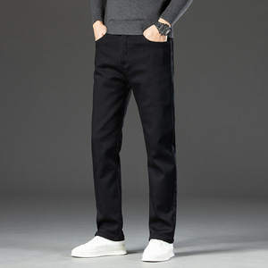 <span class=keywords><strong>Vaqueros</strong></span> de invierno cálidos de algodón para <span class=keywords><strong>hombre</strong></span>, talla grande, de mezclilla gruesa con forro polar, lavado medio, corte recto holgado y elástico, ideales para negocios. - Product Image 6