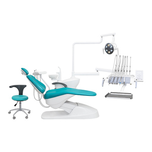 Fauteuil dentaire électrique de luxe à montage supérieur, unité dentaire complète avec lampe LED pour clinique dentaire - Product Image 1