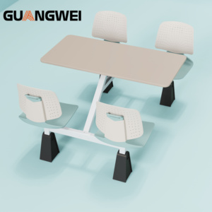 GUANGWEI - Juego de Mesa y Sillas de Comedor Modernas para 4 Personas, para Cafeterí<span class=keywords><strong>a</strong></span> Escolar o <span class=keywords><strong>Restaurante</strong></span> - Product Image 1