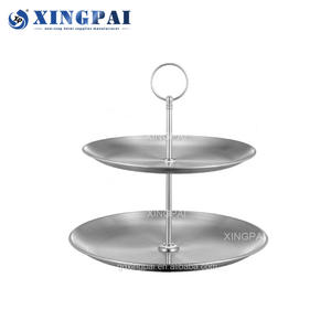 XINGPAI lujo Acero inoxidable Cupcake pantalla oro plata plato fruta postre <span class=keywords><strong>2</strong></span> 3 capas <span class=keywords><strong>pastel</strong></span> soportes para pasteles de <span class=keywords><strong>boda</strong></span> - Product Image 6