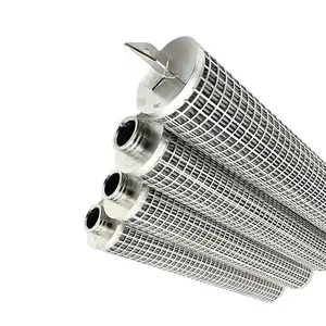 China Supplier sintered filter water treatment 316L stainless steel Pleated Filter Cartridge sintered metal filter