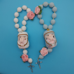 Chapelet Vierge Mère de Dieu Fait Main Chapelet Vierge au Crochet avec Laine Coton Nylon Polyester Matériaux Remplis de Coton PP - Product Image 4
