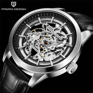 Reloj de Cuero de Moda PAGANI DESIGN 1638, Nuevo, de Primera Marca, para Hombre, Automático, Mecánico, Esqueleto, Resistente al Agua, 2025 - Product Image 1