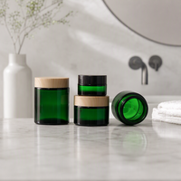 Pot en verre pour crème visage, directement de l'usine, avec couvercle, vide, pour marque de cosmétiques, étiquette privée