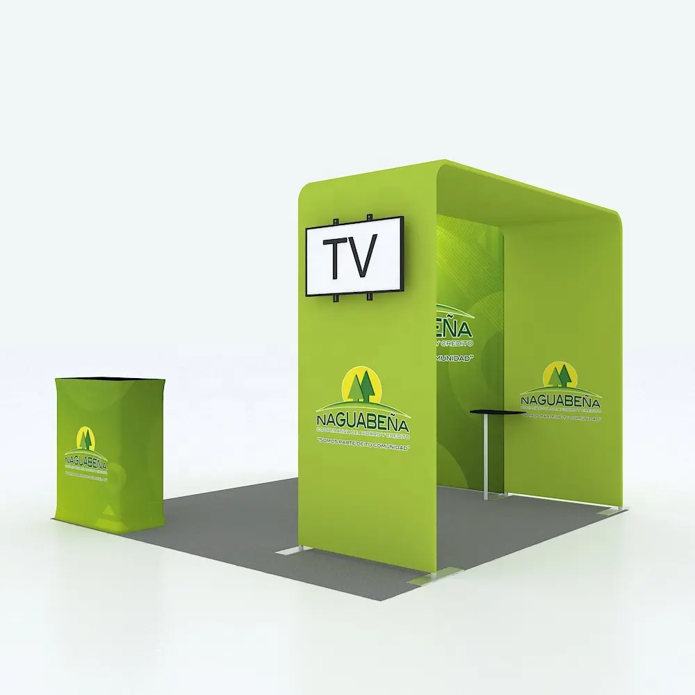 3x3m Tool Free Custom Printing Aluminum Backdrop Stand Display 10x10ft Advertising Portable Trade Show Booth Exhibition