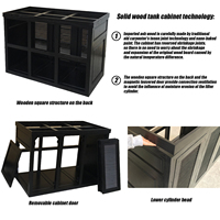 Aquarium pour poissons dragons de 140 gallons, réservoir écologique à filtration par le fond avec meuble en bois, idéal pour la maison