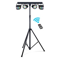 Kit d'éclairage DJ portable 60W pour voiture, système de bar disco, effets LED RGBW, lumières Derby pour événements de mariage