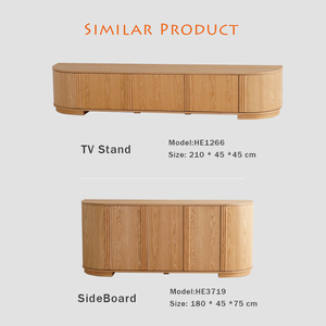 Tùy chỉnh hiện đại Scandinavian bằng gỗ TV đứng TV Tủ lưu trữ phương tiện truyền thông & TV đơn vị cho căn hộ sử dụng - Product Image 5