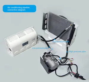 Auto Climate Control 12V 24V Electric Truck Air Conditioner AC.161.080 Cooling RV Parking Cooler Air Tractor Cab Air Condition