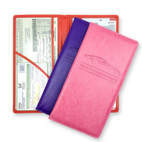 Accessoires pour véhicules Boîte à gants de voiture Organisateur de documents haut de gamme Fermeture magnétique Or rose Immatriculation de voiture et titulaire d'assurance