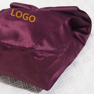 Luxe Vierkante Onderkant Satijnen Envelop Cosmetische Parfum Sieraden Tas Custom Logo Bedrukt Satijn Bruiloft Kerstcadeau Zakje - Product Image 5