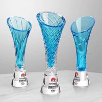 Personnalisable Verre Cristal Trophées Outstanding Employee Awards Souvenirs pour Corporate Annual Meeting Medal Plaque