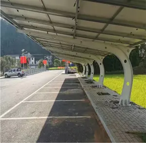 Nhà sản xuất nhôm quang điện bãi đậu xe carport xe đổ carport năng lượng mặt trời gắn hệ thống quang điện xe đổ