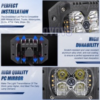 OVOVS Lampe de travail LED étanche de 40W à montage encastré pour camion hors route