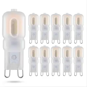 SHENPU 10 Pack G9 lampadina a LED 3000K bianco caldo 2.5W illuminazione domestica Non dimmerabile lampadina angolare a fascio di 360 gradi