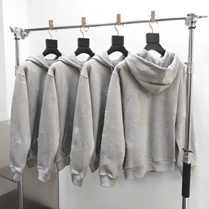 <span class=keywords><strong>Felpa</strong></span> <span class=keywords><strong>con</strong></span> Cappuccio e <span class=keywords><strong>Zip</strong></span> in Cotone 100% Pesante 500g per Uomo, Stampa Personalizzata, Stile Hip-Hop Streetwear <span class=keywords><strong>Oversize</strong></span> in Spugna Francese - Product Image 2