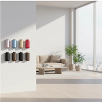 Diffuseur d'arômes électrique portable sans eau, alimenté par batterie, en métal, pour voiture, maison, hôtel, avec commande tactile et éclairage LED