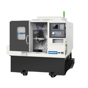 Torno educativo para escuelas secundarias HS HANSUN Modelo 6Y, mini torno de torreta, eje Y único de 3 ejes, diámetro máximo de 400 mm, cama inclinada de servicio ligero - Product Image 1
