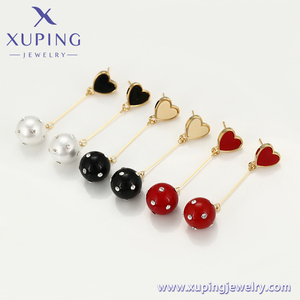 <span class=keywords><strong>E</strong></span>-1416 Xuping-Colgante con flecos de estrella roja para mujer, joyería prémium con diamantes, aretes de oro de 14K - Product Image 4