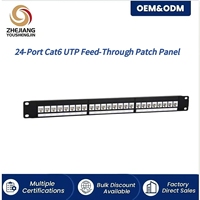 Panneau de brassage Keystone Cat6 UTP 24 ports 1U 19 pouces pré-équipé de connecteurs Keystone pour montage en rack, gestion des câbles, centre de données