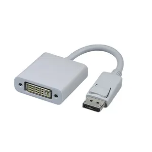 DisplayPort 1.2 para DVI Conversor adaptador compacto DP-Macho DVI-I fêmea