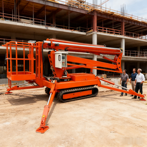 Elevador de brazo articulado sobre orugas de araña todo terreno de 10-24M, plataforma de trabajo aéreo, Cable, elevador telescópico hidráulico eléctrico - Product Image 1