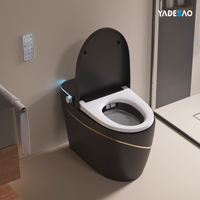 WC intelligent en céramique automatique noir or, sanitaires, cuvette de toilette intelligente, toilette monobloc