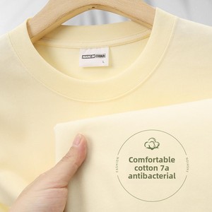 Camiseta Unisex de Manga Corta de Algodón Sólido de 260g con Sorona <span class=keywords><strong>DuPont</strong></span>, Logotipo Impreso, Ropa de Trabajo Corporativa Holgada, Personalizable para Actividades Grupales - Product Image 2