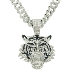 Collar de Cadena Cubana con Colgante de Cabeza de Tigre, Diseño Tridimensional con Diamantes, Estilo Hip Hop, para Hombre, 2026 Sex Disco Balls <span class=keywords><strong>Men</strong></span> Power - Product Image 2