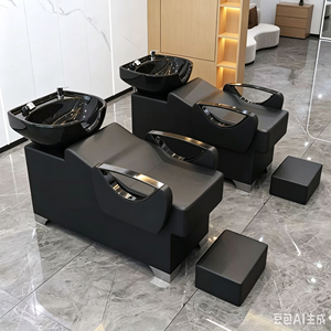 Mobilier de salon de beauté, lit de lavage inclinable avec évier, bac de lavage pour salon de coiffure - Product Image 6
