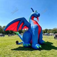 Zhenmei - Dragón Volador Inflable de 5 m, Impresión Personalizada a Todo Color, Criatura de Dibujos Animados Inflable para Festivales de Inauguración de Centros Comerciales