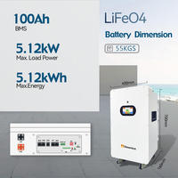 Livraison DDP gratuite 2,5 kwh 5kwh 10kwh 48V 100Ah 200Ah 300Ah mur d'alimentation LFP batterie murale batteries au lithium-ion