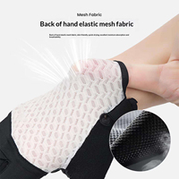 Guantes de Ciclismo Ligeros de Seda, Medios Dedos, Transpirables, Antideslizantes, con Absorción de Impactos, Cierre Magnético, para Fitness, Deportes, Gimnasio y Entrenamiento