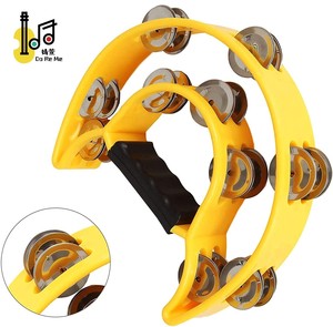 <span class=keywords><strong>Tambourin</strong></span> en plastique à double rangée, grelots métalliques, instrument de musique en plastique, cloche à main <span class=keywords><strong>demi</strong></span>-<span class=keywords><strong>lune</strong></span> pour adultes, enfants, KTV, prix - Product Image 2