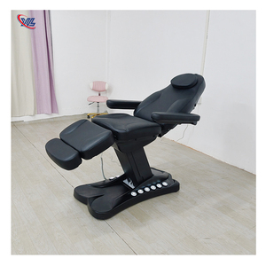 Negro eléctrico 3/<span class=keywords><strong>4</strong></span> Motor estético reclinable examen médico tatuaje silla Spa mesa de masaje cosmético cama de belleza Facial - Product Image 5