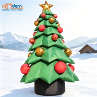 Ballons gonflables géants LED pour Noël : Arbre, étoile dorée, boules et nœuds – Étanche et résistant aux intempéries pour affichage commercial nocturne