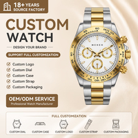 Montre-bracelet chronographe de luxe pour homme, fabriquée à Shenzhen, étanche, bracelet en acier inoxydable, mécanique automatique