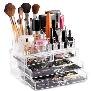 Acrylic Cosmetic Storage <strong>Drawers</strong> and Jewelry Display Box Clear Plastic <strong>Makeup</strong> Organizer - Product Image 2