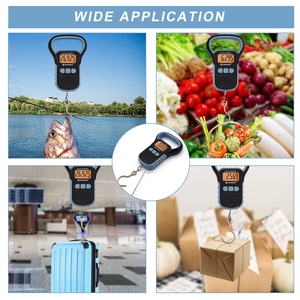 पोर्टेबल इलेक्ट्रॉनिक डिजिटल सामान पैमाने 50 किलोग्राम जलरोधक एब्स + s डिस्प्ले किलो/औंस/lb अनुकूलन योग्य गंध 150 सेमी टेप मछली पकड़ने - Product Image 6