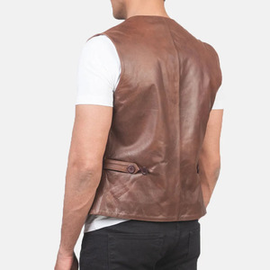 Nuevo Chaleco de Cuero Teñido Liso y Transpirable, Hecho en Pakistán, Cómodo y Ligero - Product Image 5
