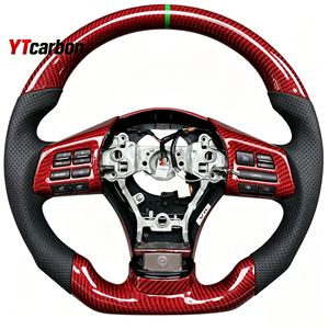 Volant de course sport personnalisé en fibre de carbone véritable YTcarbon pour Legacy STI WRX 13-14 JDM, pièces automobiles, accessoires de voiture - Product Image 3